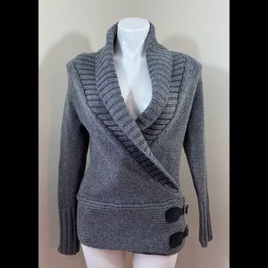Moda International Charcoal Grey Wrap Cardigan XS